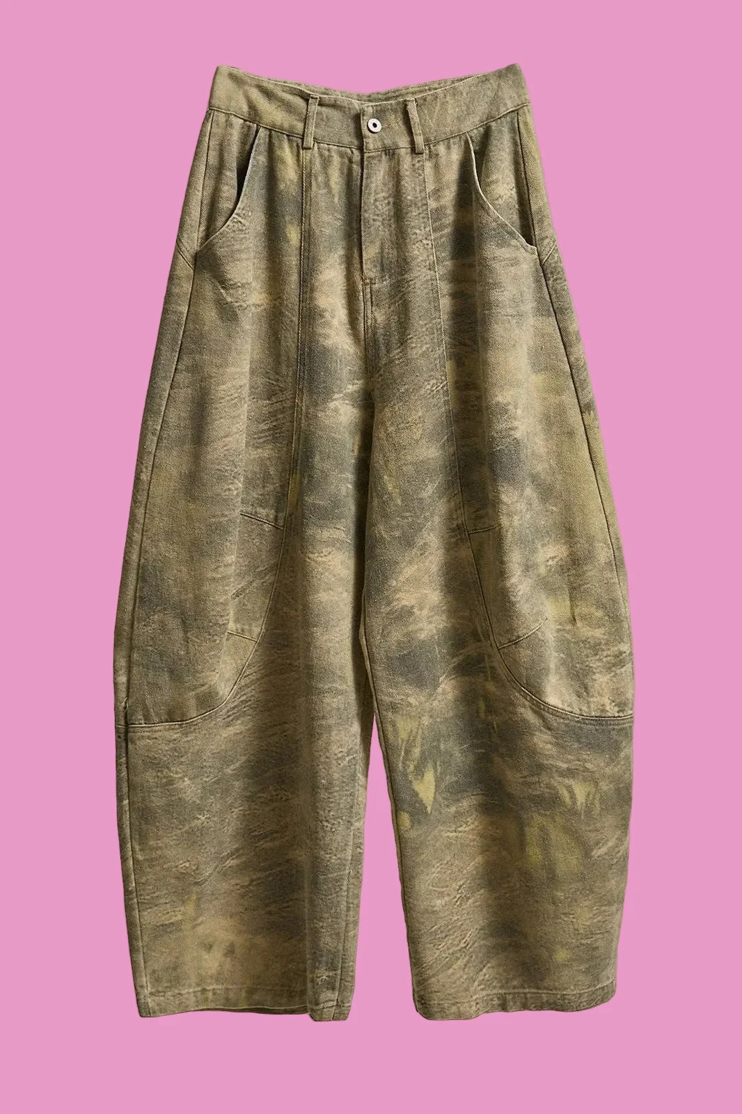 Camo Print Barrel Leg Carpenter Jeans | Teggy French