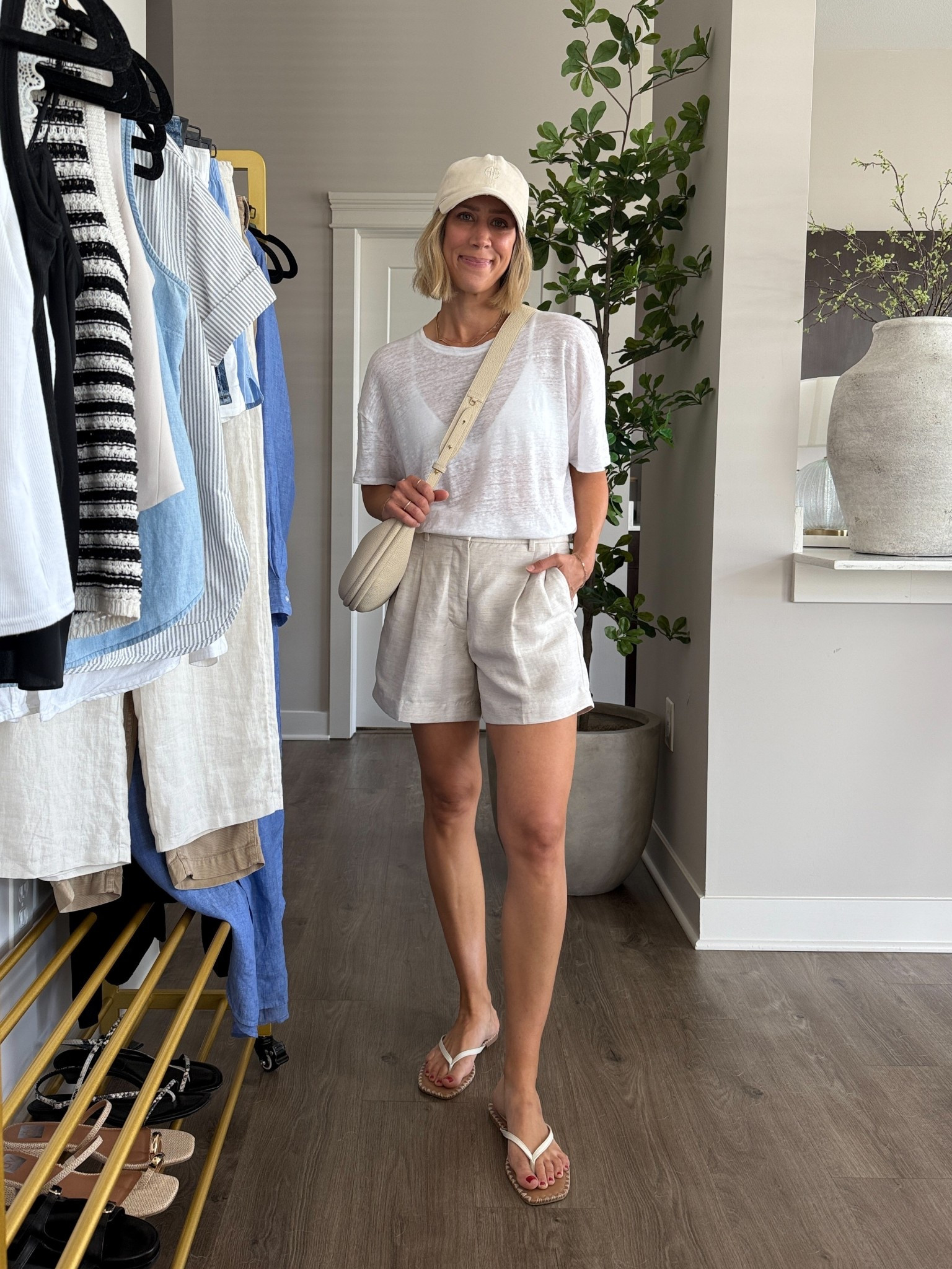 Wearing 4 linen shorts, XS linen tee, small bralette, sandals tts

#LTKFindsUnder100 #LTKStyleTip #LTKFindsUnder50