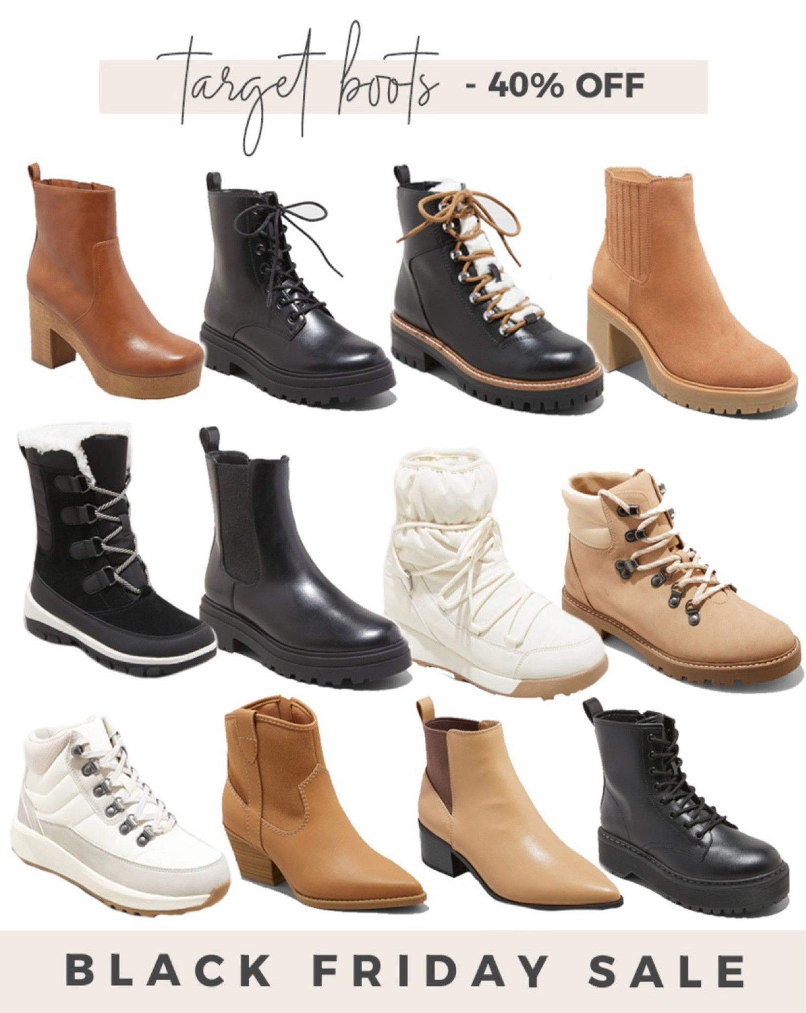 Black Friday deal: 40% off boots at Target!

#targetfinds #targetdeals #targetdecor #blackfridaydeal #winterboots 

#LTKshoecrush #LTKCyberweek #LTKSeasonal