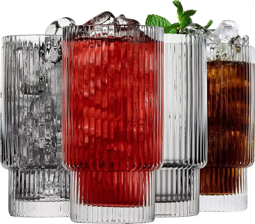 GMISUN Ribbed Glassware, Glass … curated on LTK