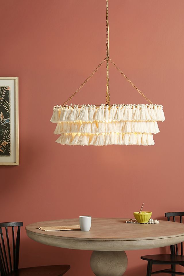 Fela Tasseled Oval Dining Chandelier | Anthropologie (US)