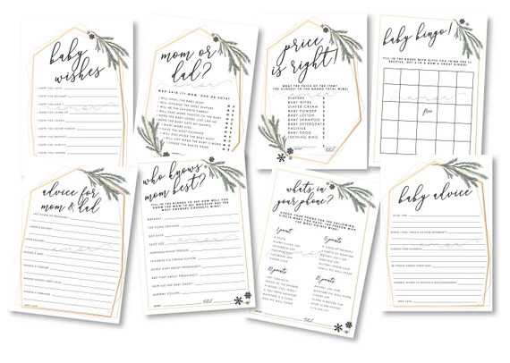 Baby It's Cold Outside Baby Shower Games Modern Winter | Etsy | Etsy (US)