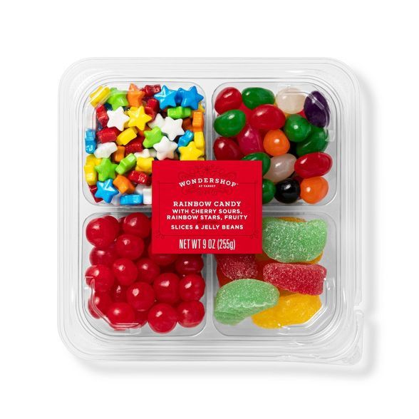 Holiday Rainbow Candy Tub with Cherry Sours, Rainbow Stars, Fruit Flavored Slices & Jelly Beans -... | Target