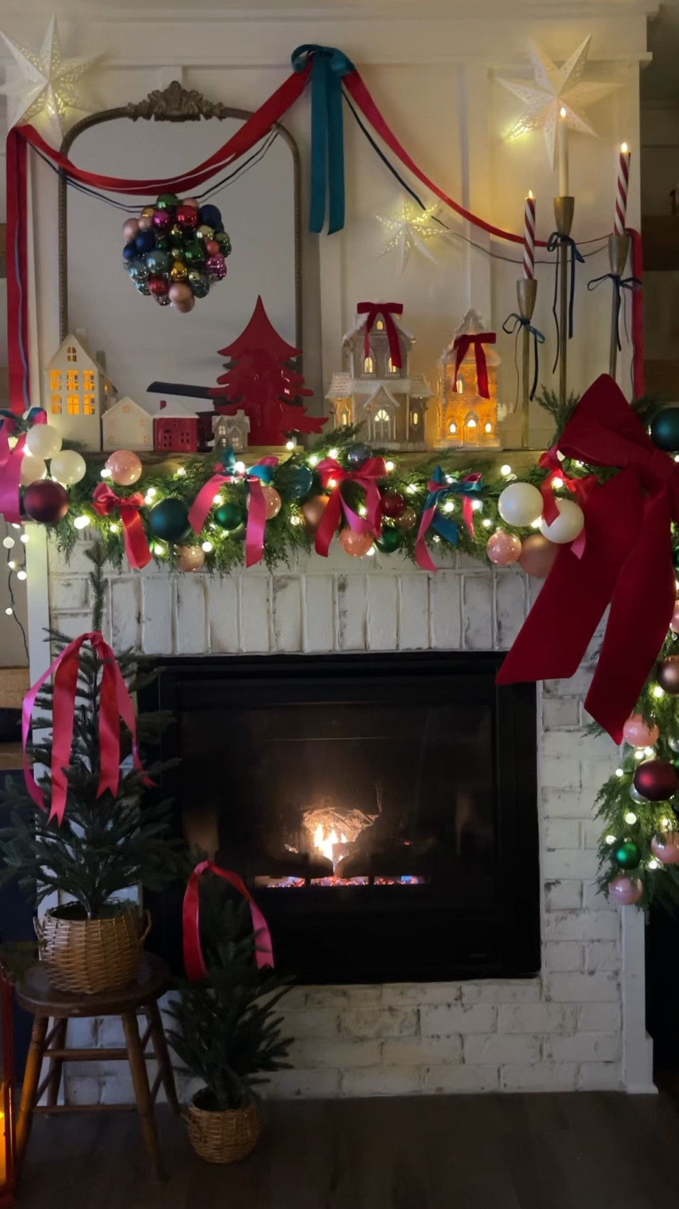 Holiday mantel! I am so in love with my whimsical, yet traditional Christmas 2024 mantel. It features items from Amazon, Michaels, Target and Walmart! 

#LTKHome #LTKSeasonal #LTKHoliday