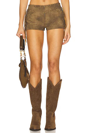 x REVOLVE Nova Fringe Short In Brown | Revolve Clothing (Global)