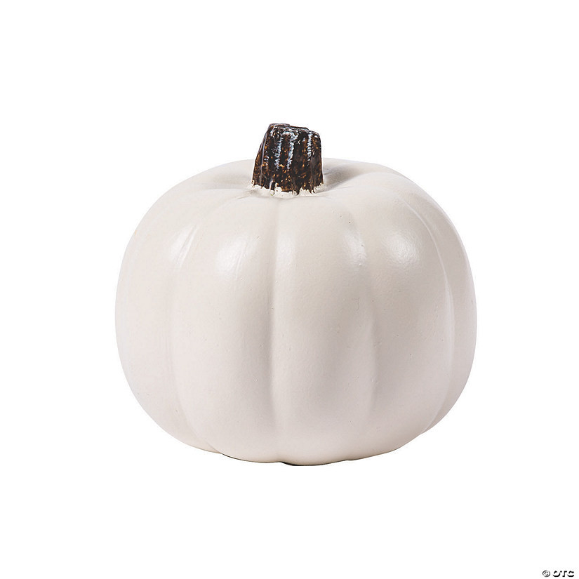 5" White Foam Craft Pumpkin | Oriental Trading Company