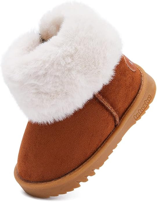 BMCiTYBM Girls Boys Snow Boots Warm Winter Fur Lined Baby Shoes (Infant/Toddler/Little Kid) | Amazon (US)
