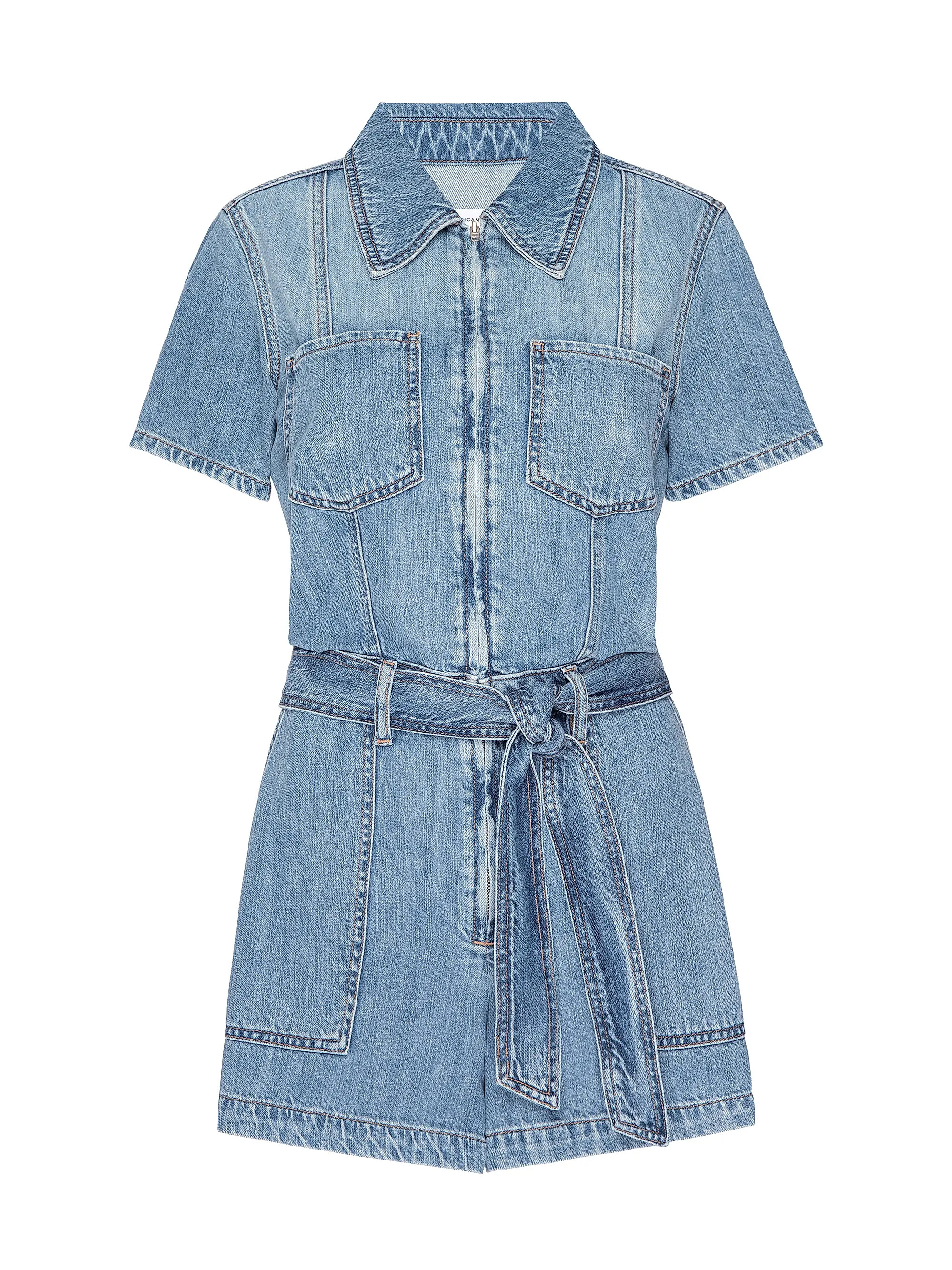 Fit for Success Lite Linen Denim Romper | Saks Fifth Avenue