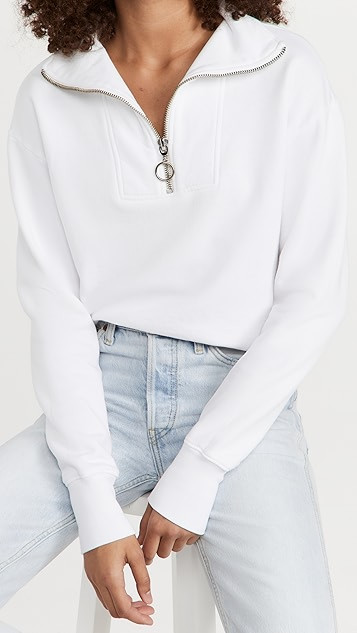 Half Zip Collared Long Sleeve Pullover | Shopbop