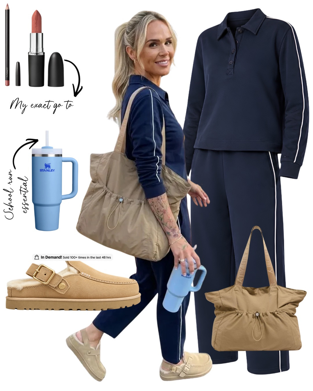 The kind of outfit I live in for school drop offs, supermarket runs, coffee dates & popping over to a friend’s ☕️🤎

Comfy enough for real life but still feels put together 🤩 navy co ord, neutral accessories and the cosiest NEW IN trending clogs.

#LTKautumn #LTKbag #LTKfamily