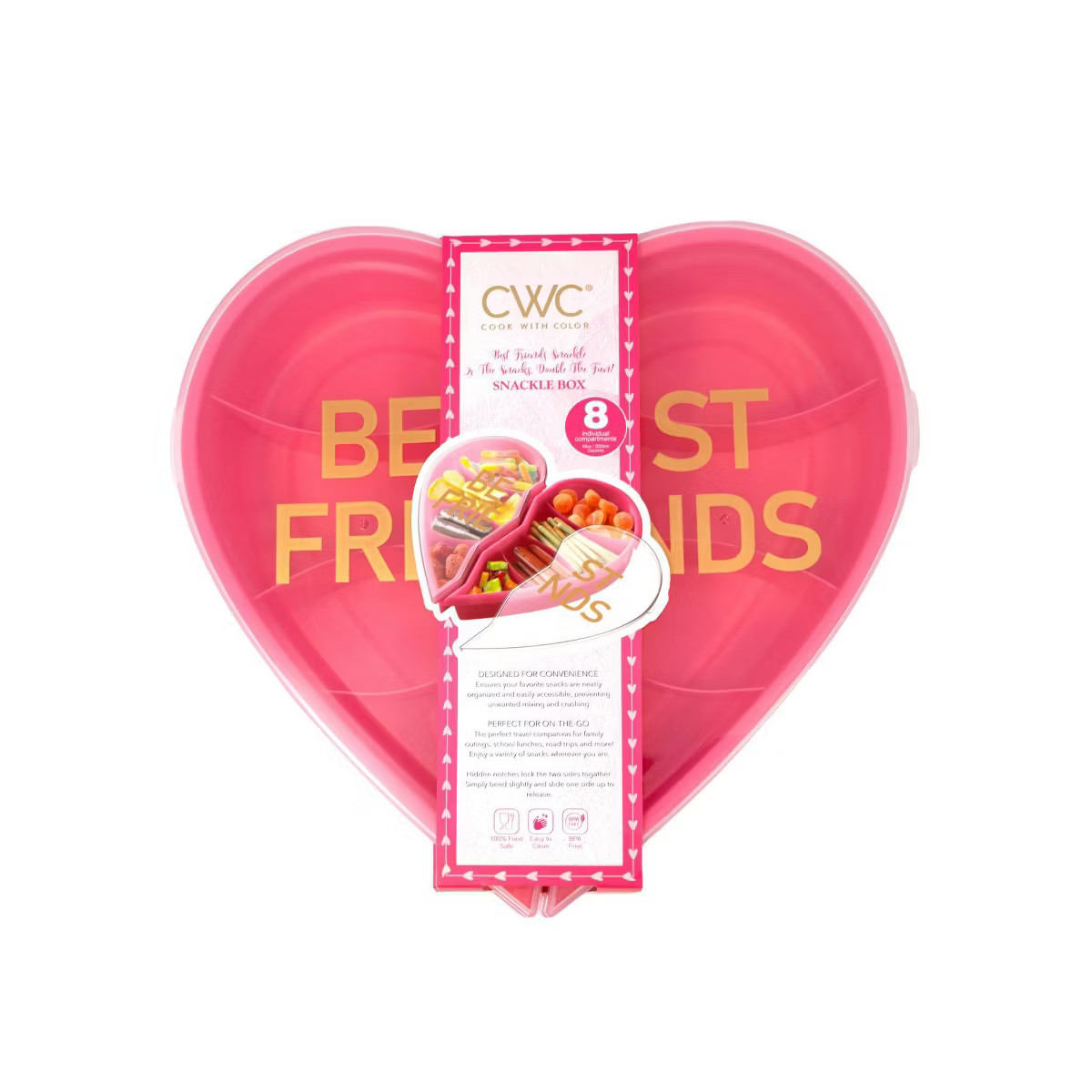 Cook With Color Valentine Best Friends Heart-Shaped Snacklebox | Target
