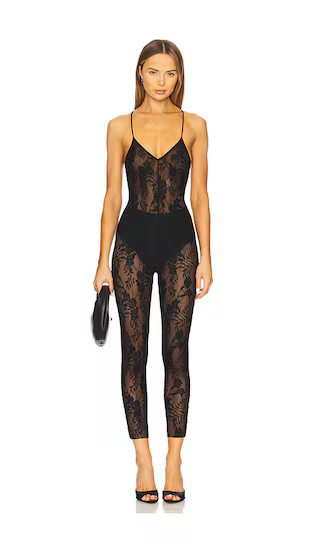 Low Back Fara Slip Catsuit in Black | Revolve Clothing (Global)