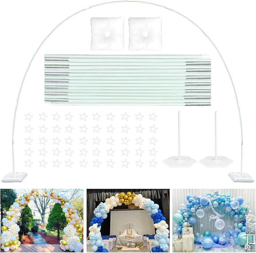 TEKXYZ Balloon Arch Stand Kit, 10FT Wide & 7.5FT High Adjustable Balloon Arch Frame, Ideal For Pa... | Amazon (US)