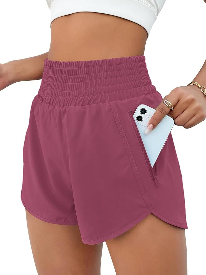 BMJL Women's Athletic Shorts High Waisted Running Short Pocket 2.5" Sporty Shorts Gym Workout Sho... | Amazon (US)