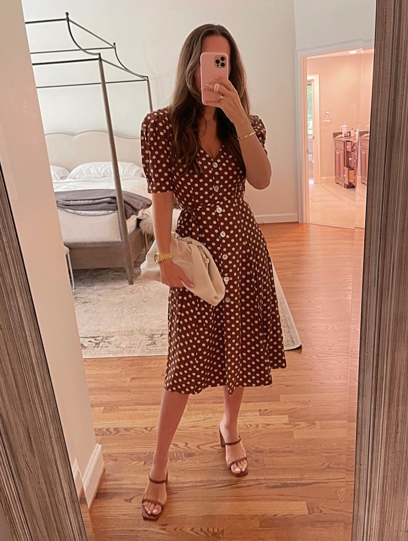 Back in stock! Revolve midi dress, runs true to size. 

Wearing S  

Spring dresses, spring dress, polka dot trend, polka dot dress 

#LTKSeasonal #LTKOver40