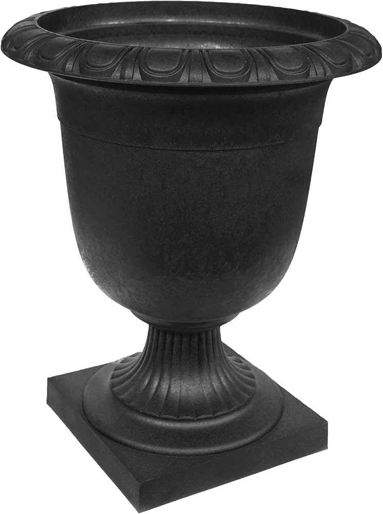Tierra Verde Indoor & Outdoor Self-Watering Tall Urn Planter, Crescendo, 19" x 23", Black - Decor... | Amazon (US)