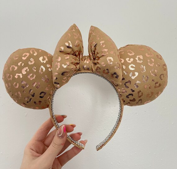 Rose Gold Leopard Print Ears  Animal Kingdom Mouse Ears - Etsy | Etsy (US)