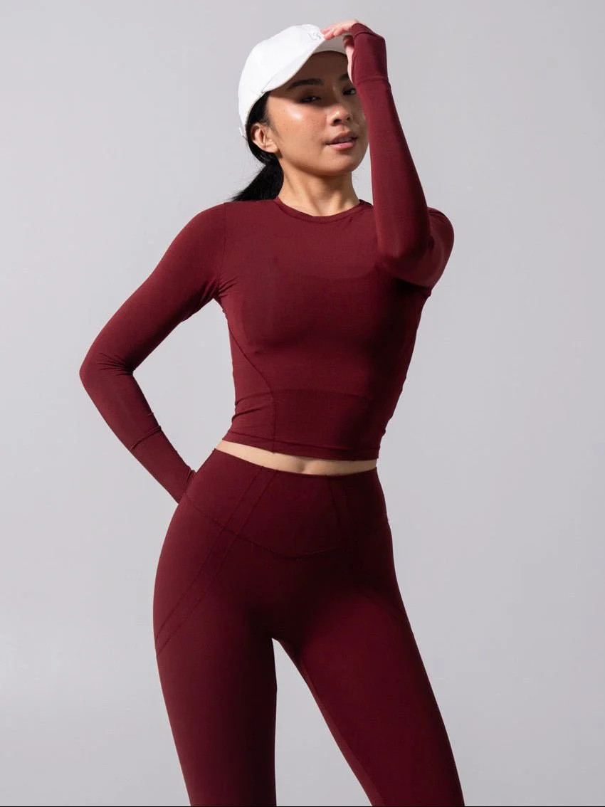 Halo Long Sleeve Baby Tee - Vineyard | Buffbunny Collection