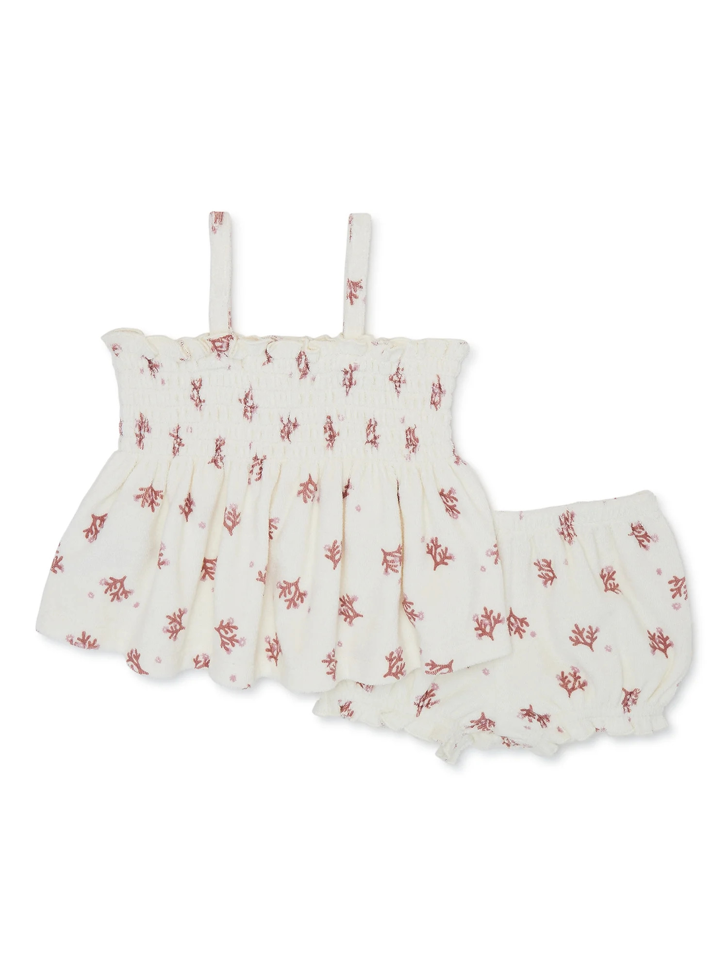 easy-peasy Baby Girls Print Tank Top and Bloomer Shorts Set, 2-Piece, Sizes 0-24M | Walmart (US)
