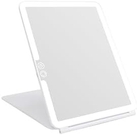 deweisn Folding Lighted Makeup Mirror with 72 LEDs 3 Colors Light Modes USB Rechargable 1800mA Ba... | Amazon (US)