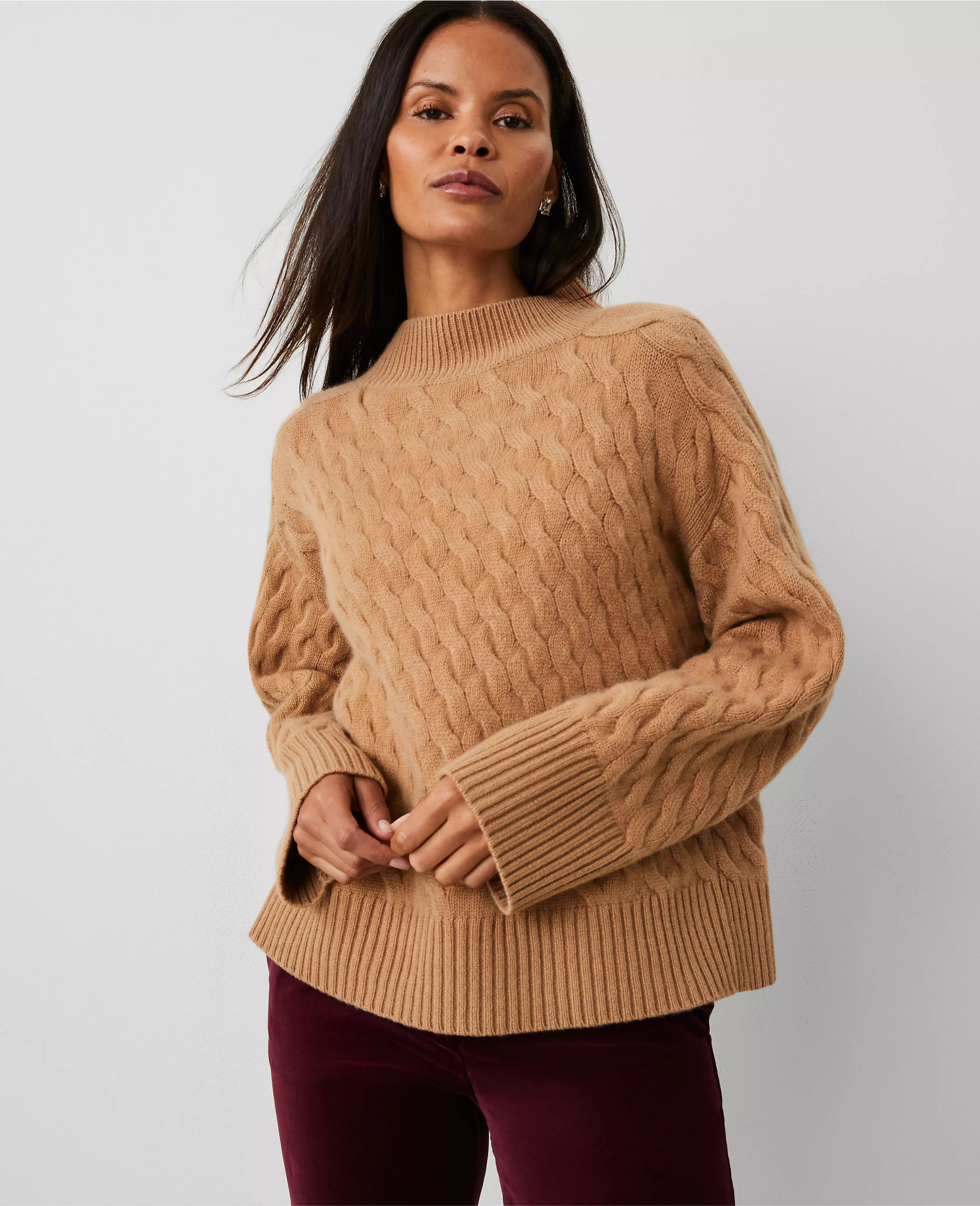 Cashmere Cable Sweater | Ann Taylor