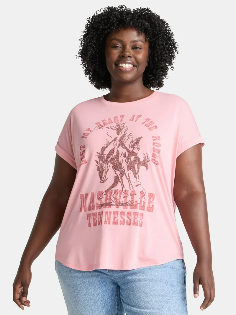 Terra & Sky Women's Plus Size Nashville Graphic Tee, Sizes 0X-4X | Walmart (US)