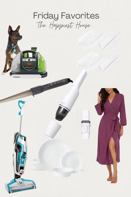 My Friday favorites are here! Love these 3 different vacuums for different reasons! Still obsessed with this cozy robe and it has pockets too! I also linked the bins for your refrigerator! It made such a difference in ours! Happy Friday! 

#LTKFind #LTKsalealert #LTKhome