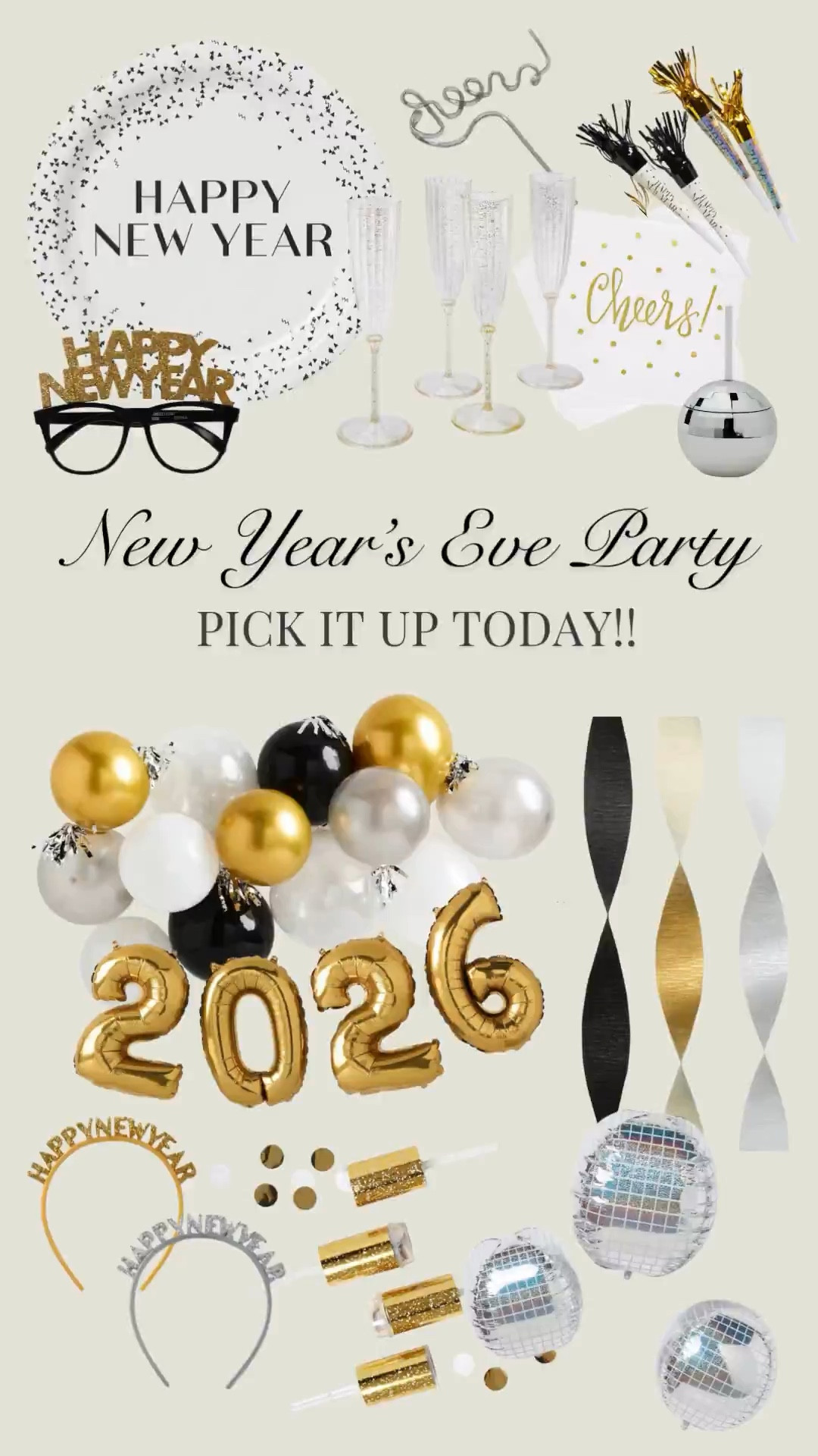 These New Year’s Eve decorations & party essentials are available TODAY for in-store pickup! From balloons to tabletop decor, it's everything you need for a last-minute NYE setup! 🥂 #nye #newyearseve #nyeparty #nyedecor #partydecor #hostessideas #lastminute #amazonfinds #holidayhosting

#LTKHome #LTKFindsUnder100 #LTKHoliday