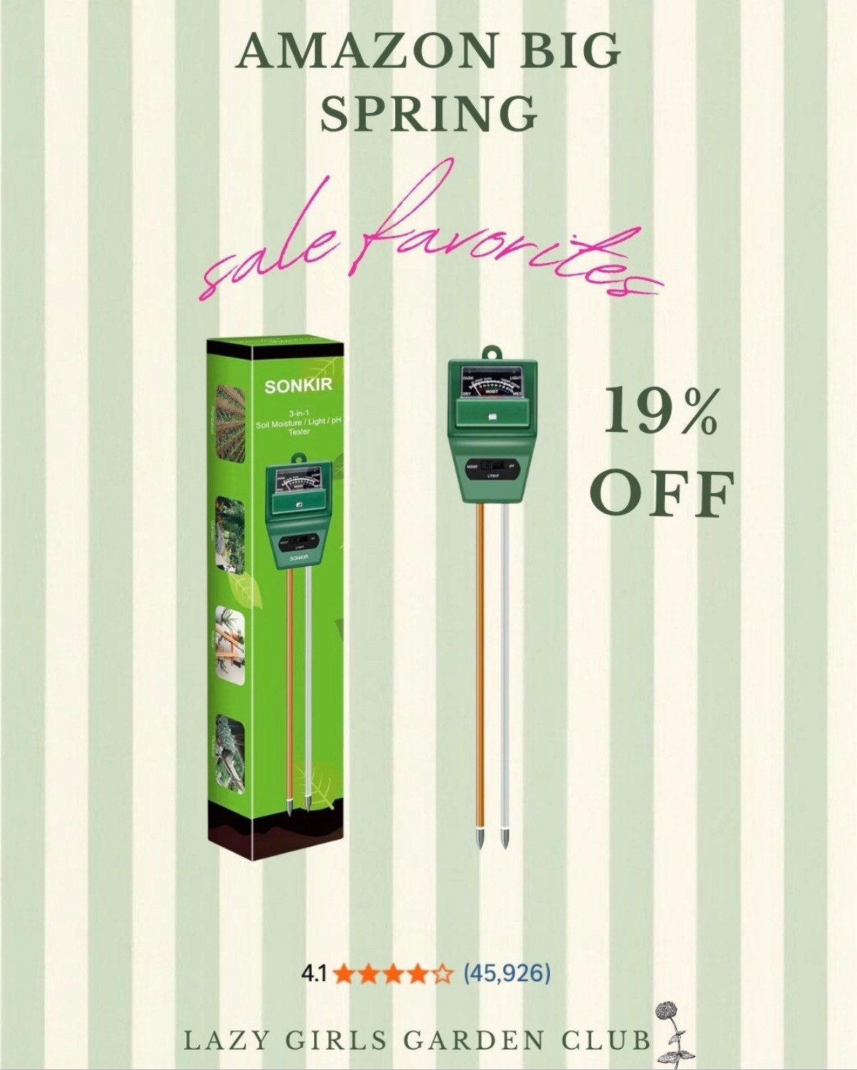 This soil pH monitor is currently 19% off for Amazon’s big spring sale! 

#LTKSeasonal #LTKSaleAlert #LTKHome