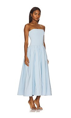 Camila Coelho Tomasia Midi Dress in Chalk Blue from Revolve.com | Revolve Clothing (Global)