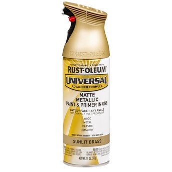 Rust-Oleum  Universal Matte Sunlit Brass Metallic Spray Paint and Primer In One (NET WT. 11-oz) | Lowe's