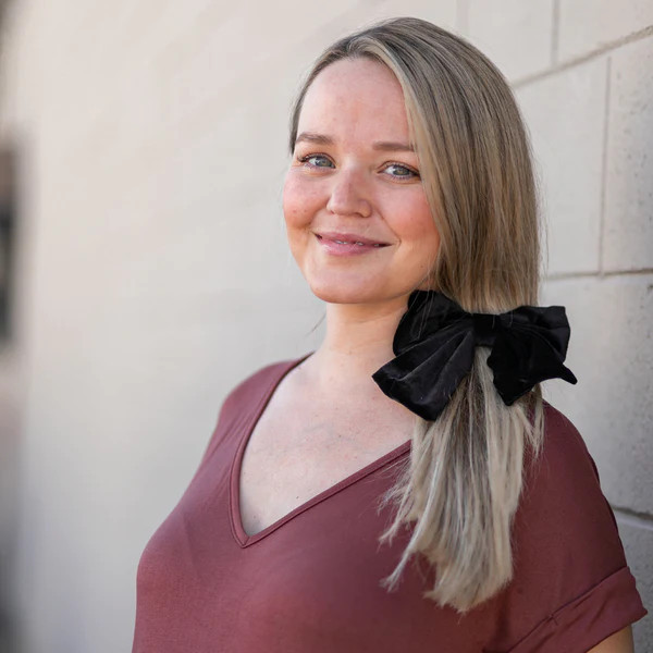 Timeless Velvet Bow Barrette - Black | Headbands of Hope