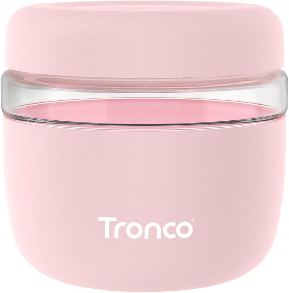 Tronco 24 oz Glass Lunch Bowl Container with Lid, Glass Food Storage Containers, Leak & Spill Pro... | Amazon (US)