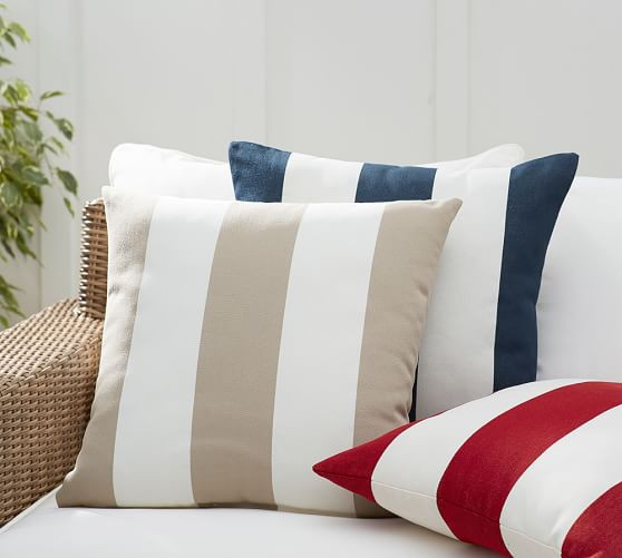PB Classic Stripe Indoor/Outdoor Pillow | Pottery Barn (US)