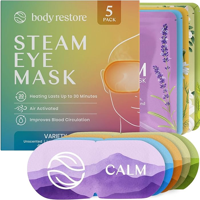Body Restore Heated Eye Mask for Dry Eyes 5 Pack - Self Heating Warm Compress, Christmas Stocking... | Amazon (US)