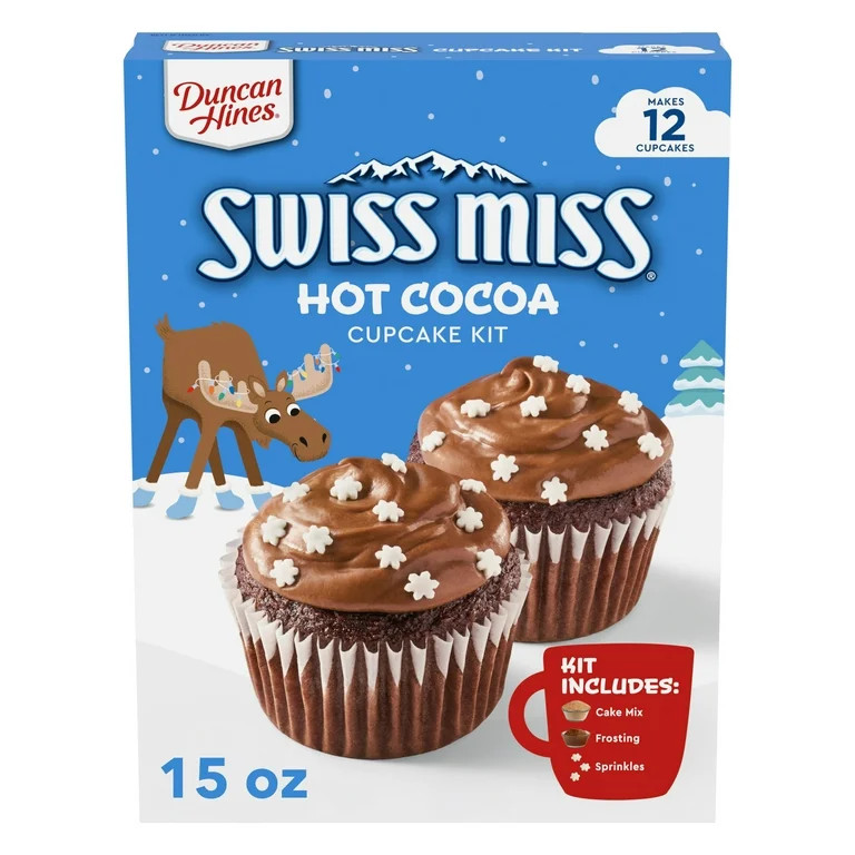 Duncan Hines Swiss Miss Hot Cocoa Cupcake Kit, 15.02 oz. | Walmart (US)