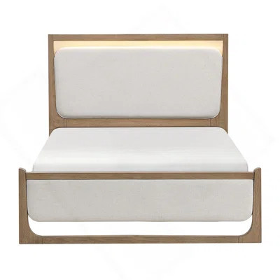 1pc Modern Upholstered LED Bed with Stunning Design, Ideal for Creating a Luxurious and Inviting Bedroom Atmosphere | Wayfair North America