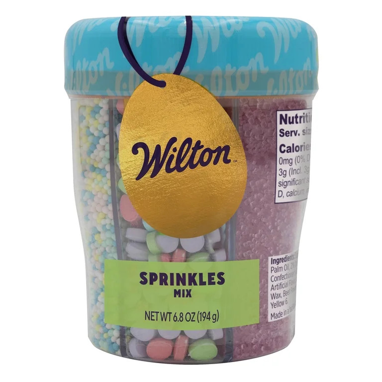 Wilton Easter Pastels Edible Sprinkle Mix, 6-Cell Variety Pack with Egg & Bunny Shapes, Jimmies &... | Walmart (US)