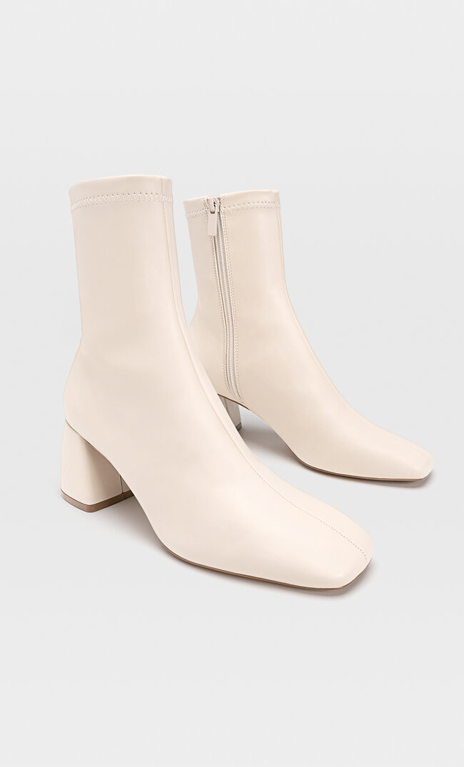 Mid-heel boots with stretch legs - Women's fashion | Stradivarius United Kingdom | Stradivarius (UK)