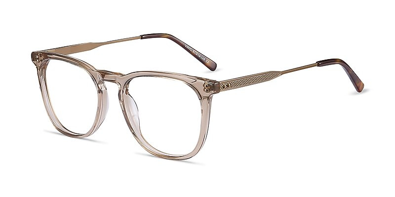 Vinyl Square Clear Brown Full Rim Eyeglasses | Eyebuydirect | EyeBuyDirect.com