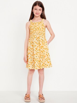Fit & Flare Sleeveless Smocked Dress for Girls | Old Navy | Old Navy (US)