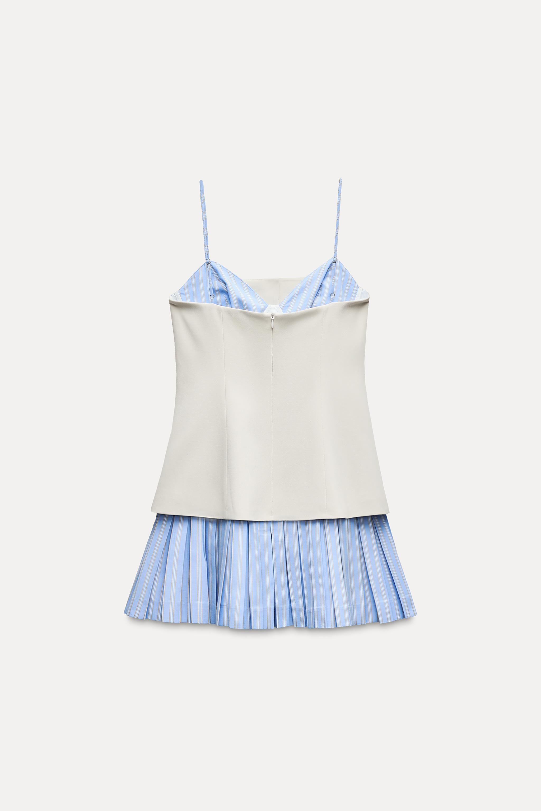 COMBINATION SHORT POPLIN DRESS | Zara US