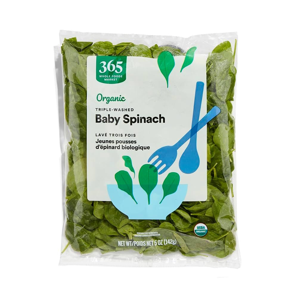 365 by Whole Foods Market, Organic Baby Spinach, 5 oz | Amazon (US)