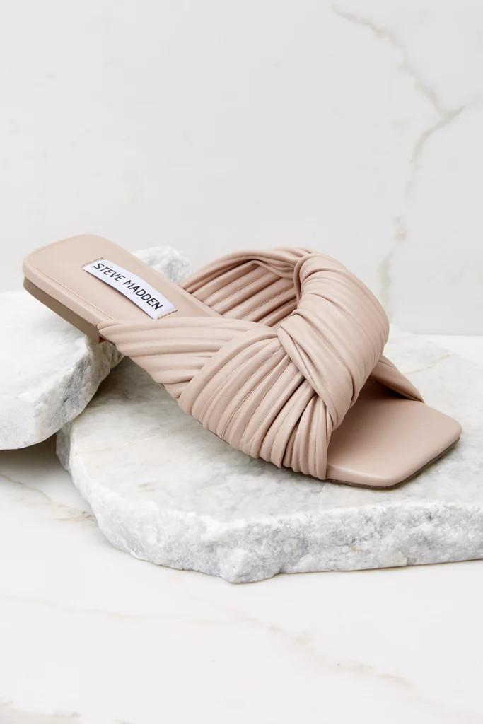 Mentor Tan Sandals | Red Dress 