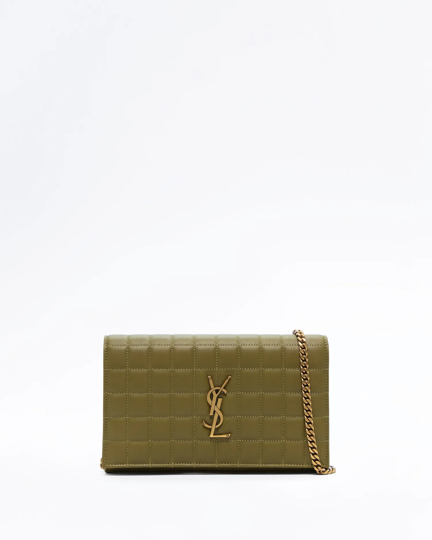 Cassandre Carré Matelasse Chain Wallet | Vivrelle