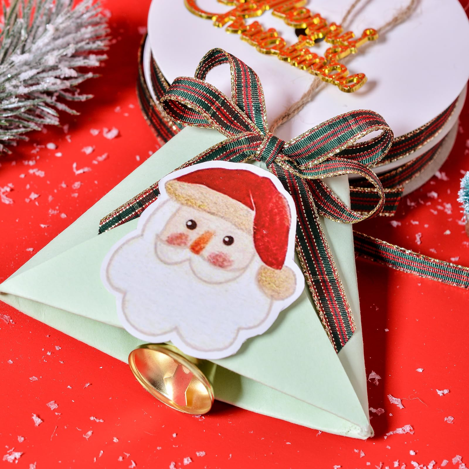 Christmas Plaid Ribbon, 3/8 Inch 25 Yard Woven Edge Gingham Ribbon for Gift Wrapping Crafts Party... | Amazon (US)