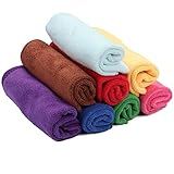 8 Pieces Microfiber Cleaning Cloths Multi Colors Soft Washcloth High Absorbent Reusable Car Towel &  | Amazon (US)