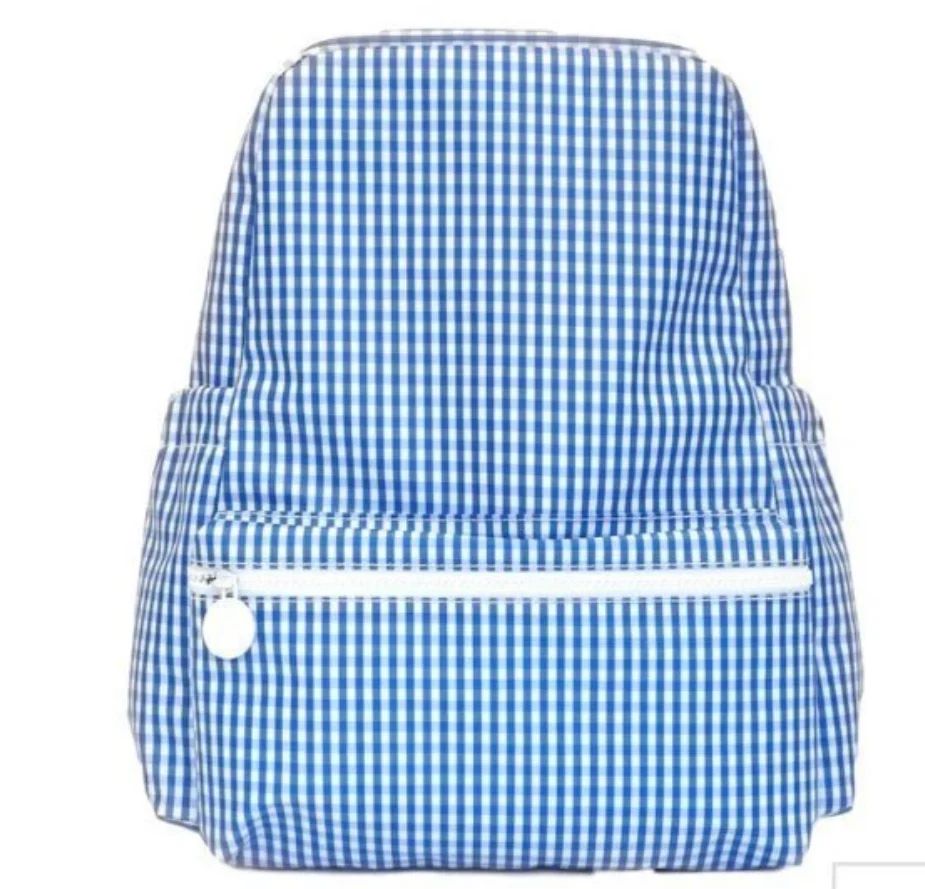 Wipeable Royal Gingham Backpack | Lovely Little Things Boutique