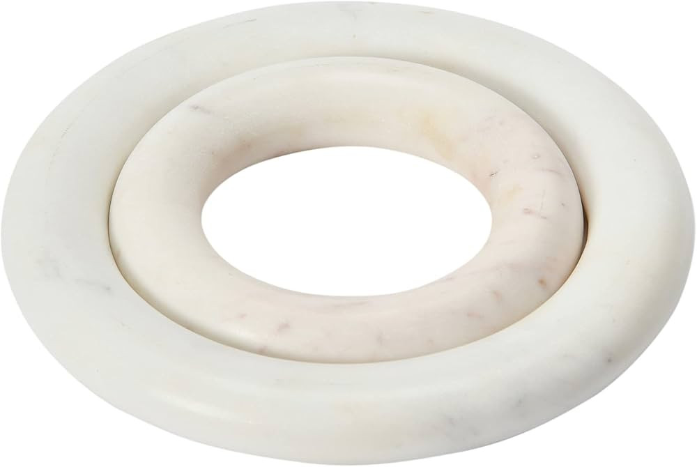 Creative Co-Op Marble Dining Table, Set of 2 Trivet, White | Amazon (US)