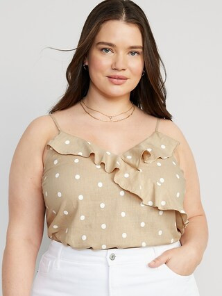 Matching Printed Ruffled Wrap-Effect Cami Blouse for Women | Old Navy (US)